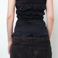 Laura Biagotti 90's black ruffled bodysuit