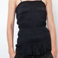 Laura Biagotti 90's black ruffled bodysuit