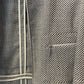 Armani 2002 linnen striped knit beige zipper jacket with mao collar