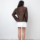 Chloé 90's brown silk blazer with velvet collar