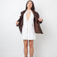 Chloé 90's brown silk blazer with velvet collar