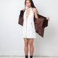 Chloé 90's brown silk blazer with velvet collar