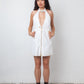 Dsquared2 Spring 2008 cotton halter dress with golden hardware