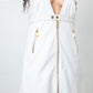 Dsquared2 Spring 2008 cotton halter dress with golden hardware