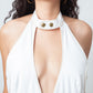 Dsquared2 Spring 2008 cotton halter dress with golden hardware