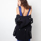 Alberta Ferretti 2010's silk blue evening gown with open back