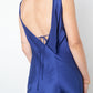 Alberta Ferretti 2010's silk blue evening gown with open back