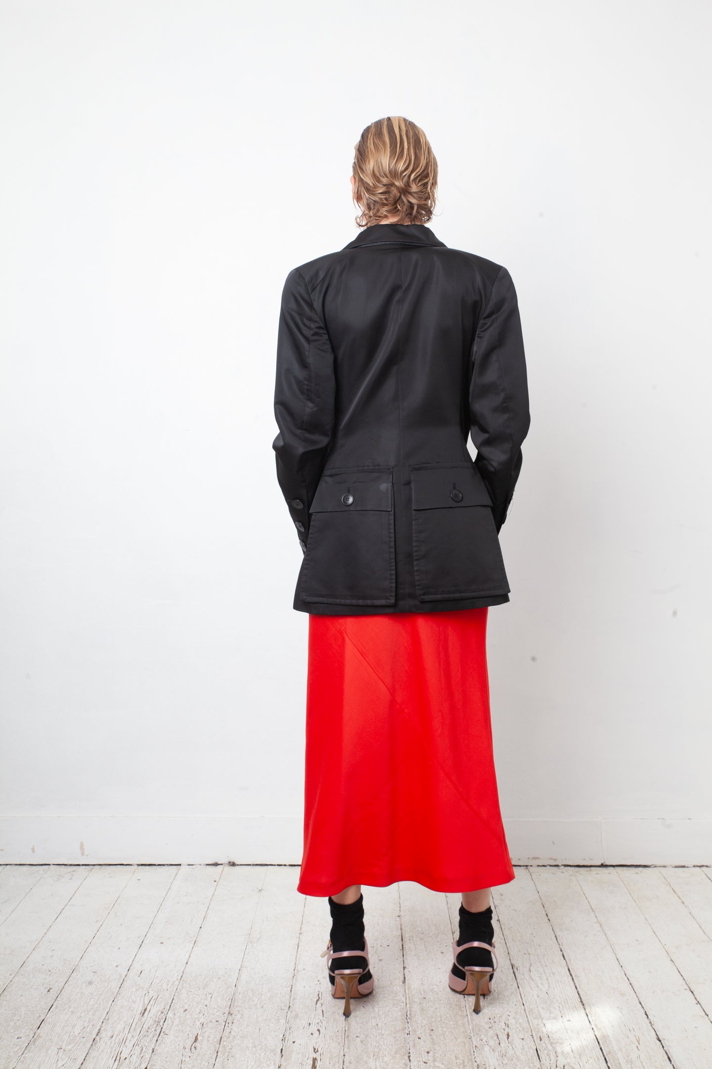 Dirk Bikkembergs 2000's nylon black jacket with large back pocket detail