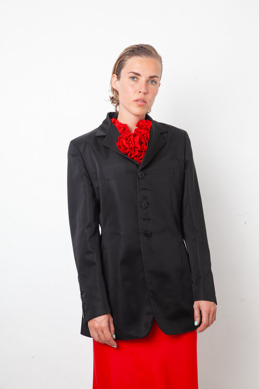 Dirk Bikkembergs 2000's nylon black jacket with large back pocket detail