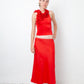 Maison Margiela Fall 2018 red silky midi skirt