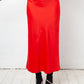 Maison Margiela Fall 2018 red silky midi skirt