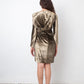 Max Mara 2000's golden hooded sweater dress