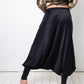 Balmain 2010's silk black sarwell trousers with diamond button detail