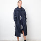 Prada Spring 2013 dark blue silk flower print dress