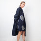 Prada 2000's dark blue nylon trench coat with belt