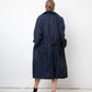 Prada 2000's dark blue nylon trench coat with belt