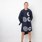 Prada Spring 2013 dark blue silk flower print dress