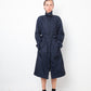 Prada 2000's dark blue nylon trench coat with belt