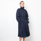 Prada 2000's dark blue nylon trench coat with belt