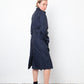 Prada 2000's dark blue nylon trench coat with belt