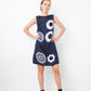 Prada Spring 2013 dark blue silk flower print dress