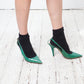 Veronique Branquinho spring 2006 patent leather green slingbacks size 39