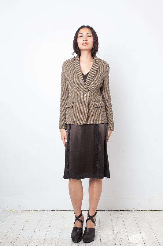 Yves Saint Laurent Fall 2006 brown cotton knit blazer