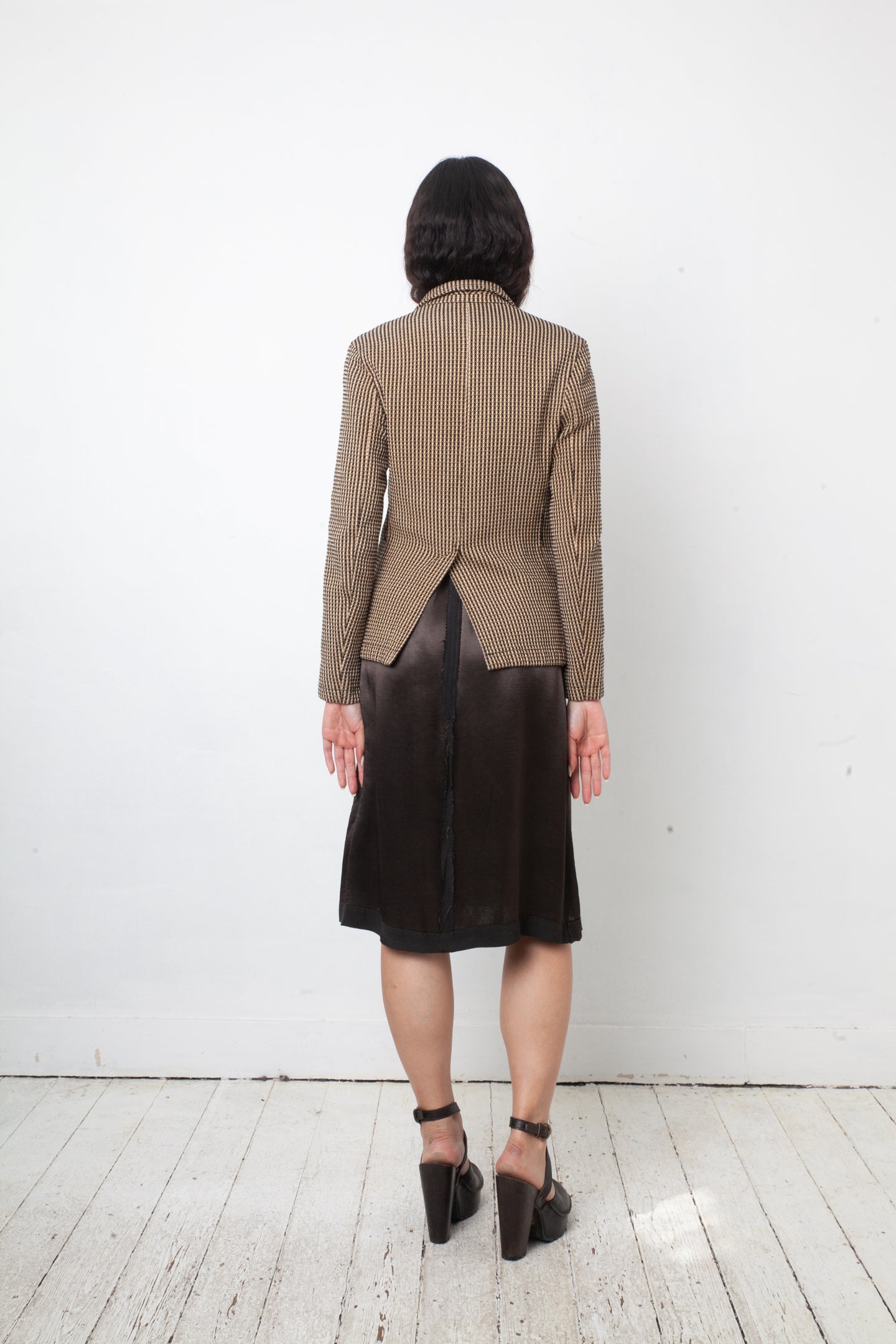 Yves Saint Laurent Fall 2006 brown cotton knit blazer