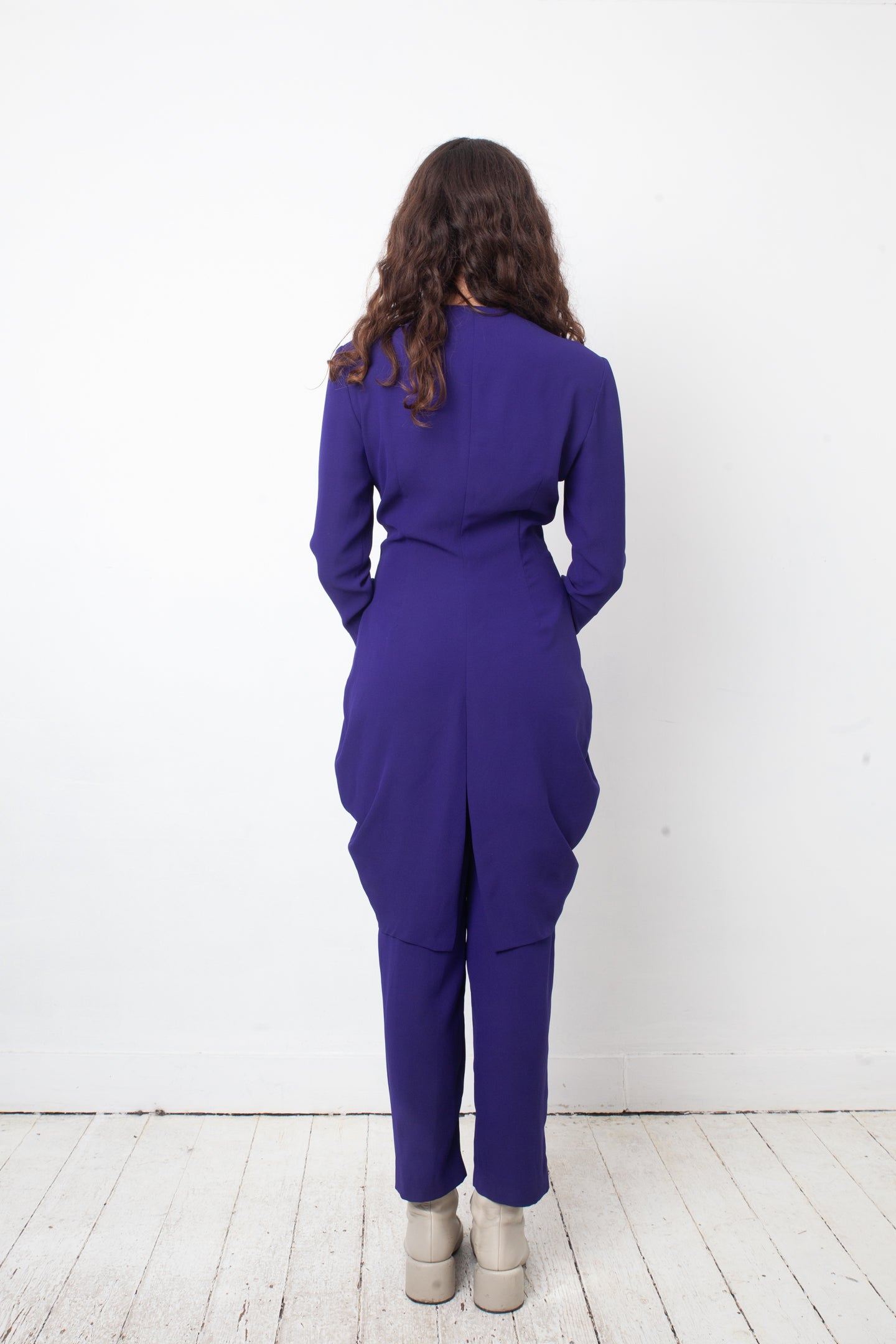 Emporio Armani 90's purple jumpsuit with attached blazer
