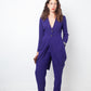 Emporio Armani 90's purple jumpsuit with attached blazer