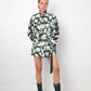 Off-White resort 2018 flower pattern denim jacket with belt and strap detail