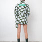 Off-White resort 2018 flower pattern denim jacket with belt and strap detail