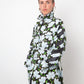 Off-White resort 2018 flower pattern denim jacket with belt and strap detail