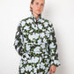 Off-White resort 2018 flower pattern denim jacket with belt and strap detail