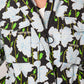 Off-White resort 2018 flower pattern denim jacket with belt and strap detail