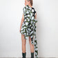 Off-White resort 2018 flower pattern denim jacket with belt and strap detail