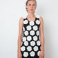 IRIÉ 2000's 3D white plastic flower black tube dress