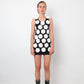 IRIÉ 2000's 3D white plastic flower black tube dress