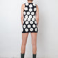 IRIÉ 2000's 3D white plastic flower black tube dress