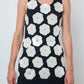 IRIÉ 2000's 3D white plastic flower black tube dress