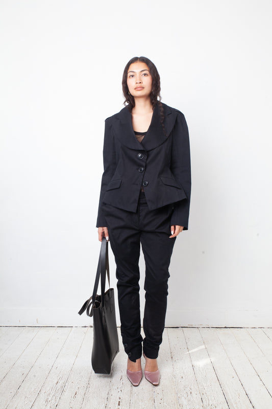 Vivienne Westwood Anglomania 2010's black cotton pantsuit