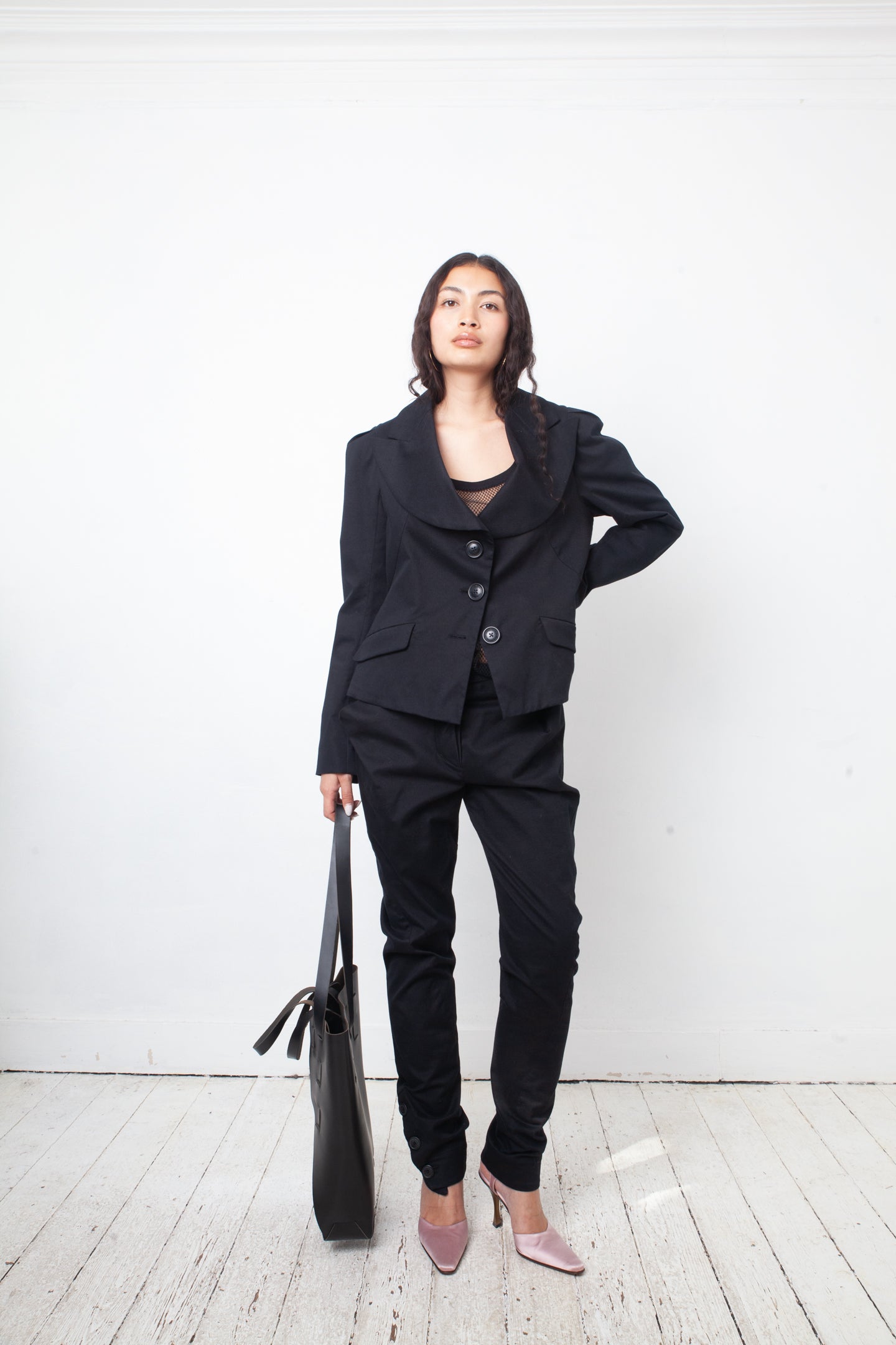 Vivienne Westwood Anglomania 2010's black cotton pantsuit
