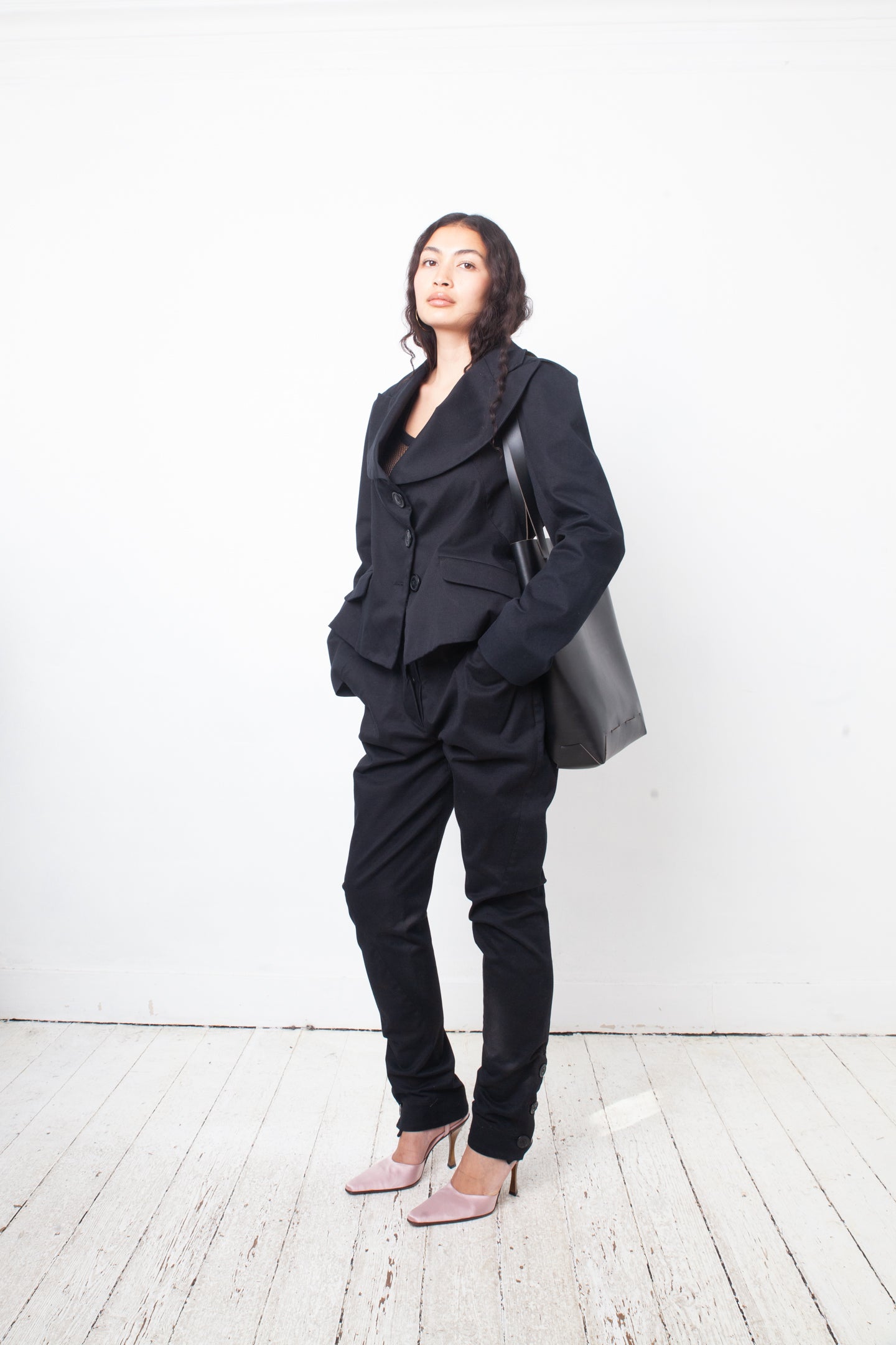 Vivienne Westwood Anglomania 2010's black cotton pantsuit