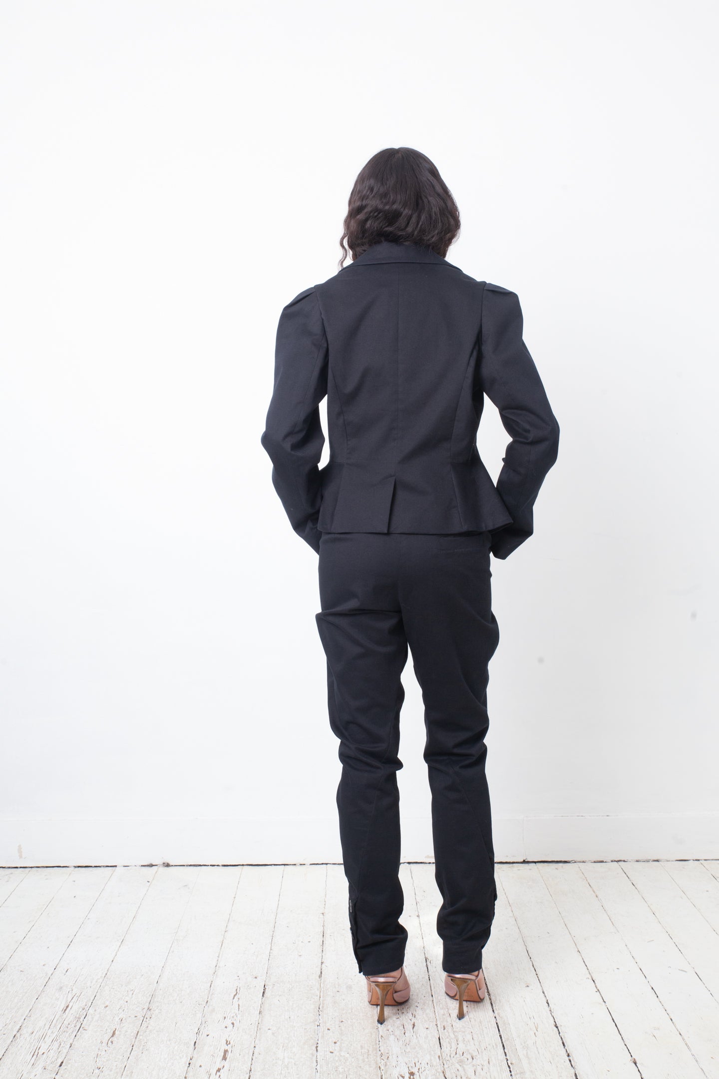 Vivienne Westwood Anglomania 2010's black cotton pantsuit