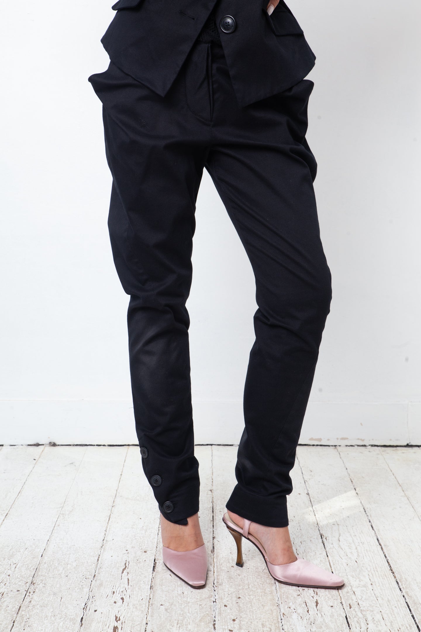 Vivienne Westwood Anglomania 2010's black cotton pantsuit