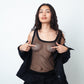 Dsquared2 2020's black fishnet tanktop
