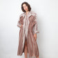 Y Project wool striped beige and red button shirt dress with tulle layer