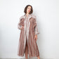 Y Project wool striped beige and red button shirt dress with tulle layer