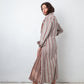 Y Project wool striped beige and red button shirt dress with tulle layer