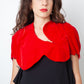 Comme des Garçons 2003 red velvet flower petal bolero jacket